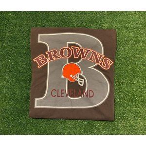 Vintage Cleveland Browns shirt mens large brown orange True Fan Retro Y2K adult
